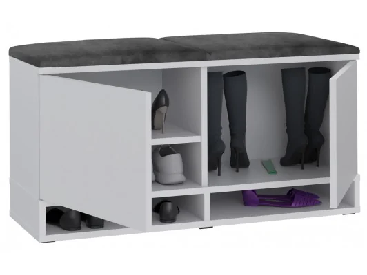 Kansas biała siedzisko szare wnętrze