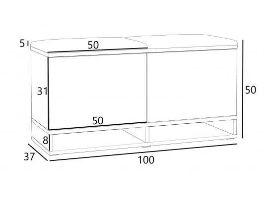 Szafka na buty kansas wymiary