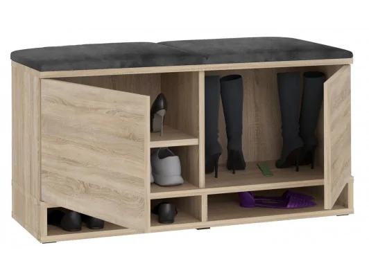 Szafka na buty kansas sonoma kolor siedziska szazry drzwiczki otwierane