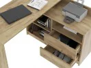 Biurko narożne craft komputerowe Delta szuflady