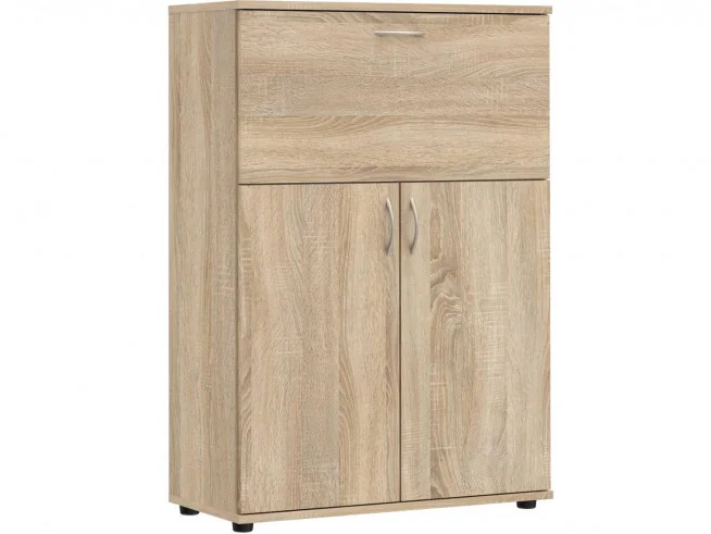 Regał biurowy z drzwiczkami barek S38 biały, sonoma, wenge, dąb craft