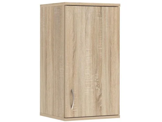 Regał biurowy prosty z drzwiczkami S55 biały, sonoma, wenge, dąb craft