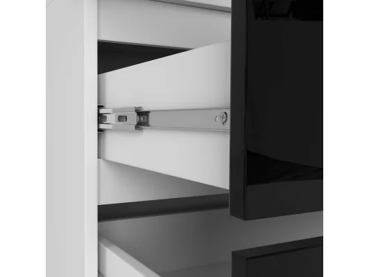 SZAFA Z NADSTAWKĄ S90 2D 2SZ CLP PK CZARNY POŁYSK