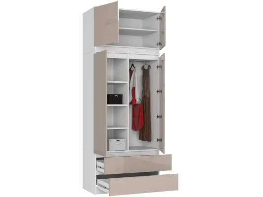 Zobacz SZAFA Z NADSTAWKĄ S90 2D 2SZ CLP PK CAPUCINO POŁYSK SZAFA Z NADSTAWKĄ S90 2D 2SZ CLP PK CAPUCINO POŁYSK