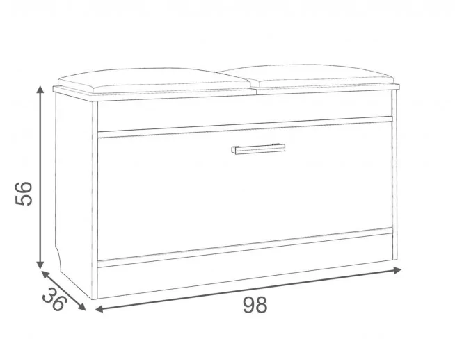 Szafka Schowek Na Buty Z Podw Jnym Siedziskiem I P Kami Duo Producent Sklep Meblowa