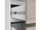 Szafa S 90 cm 2 drzwi 2 szuflady - biała-cappuccino połysk