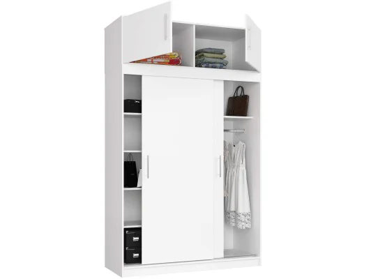 Zobacz SZAFA PRZESUWNA Z NADSTAWKĄ 150cm CLP BIAŁA MONO SZAFA PRZESUWNA Z NADSTAWKĄ 150cm CLP BIAŁA MONO