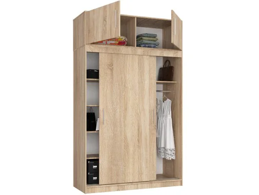 Zobacz SZAFA PRZESUWNA Z NADSTAWKĄ 150cm CLP SONOMA MONO SZAFA PRZESUWNA Z NADSTAWKĄ 150cm CLP SONOMA MONO