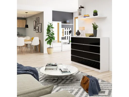 KOMODA K140 8SZ CLP CZARNY POŁYSK