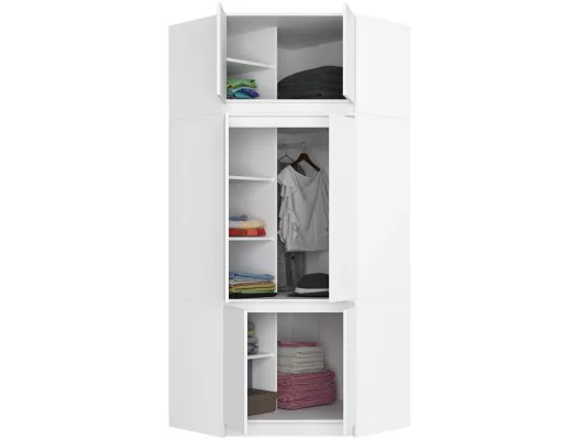 SZAFA NAROŻNA Z NADSTAWKĄ S100 BIAŁA