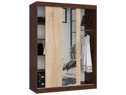 SZAFA PRZESUWNA 150cm CLP WENGE / SONOMA