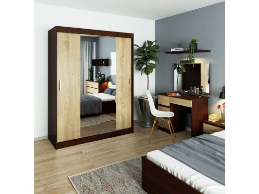 SZAFA PRZESUWNA 150cm CLP WENGE / SONOMA