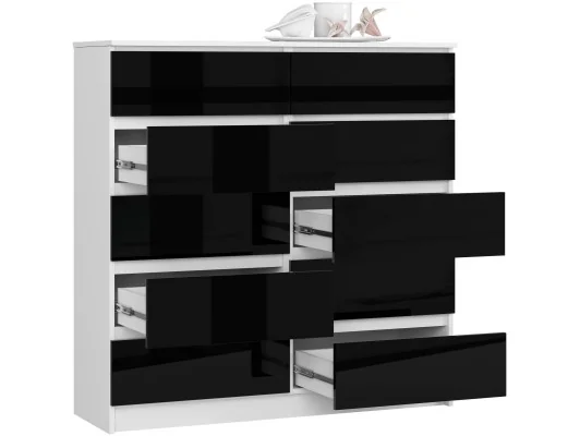 Zobacz KOMODA K120 10SZ CLP PK CZARNY POŁYSK KOMODA K120 10SZ CLP PK CZARNY POŁYSK