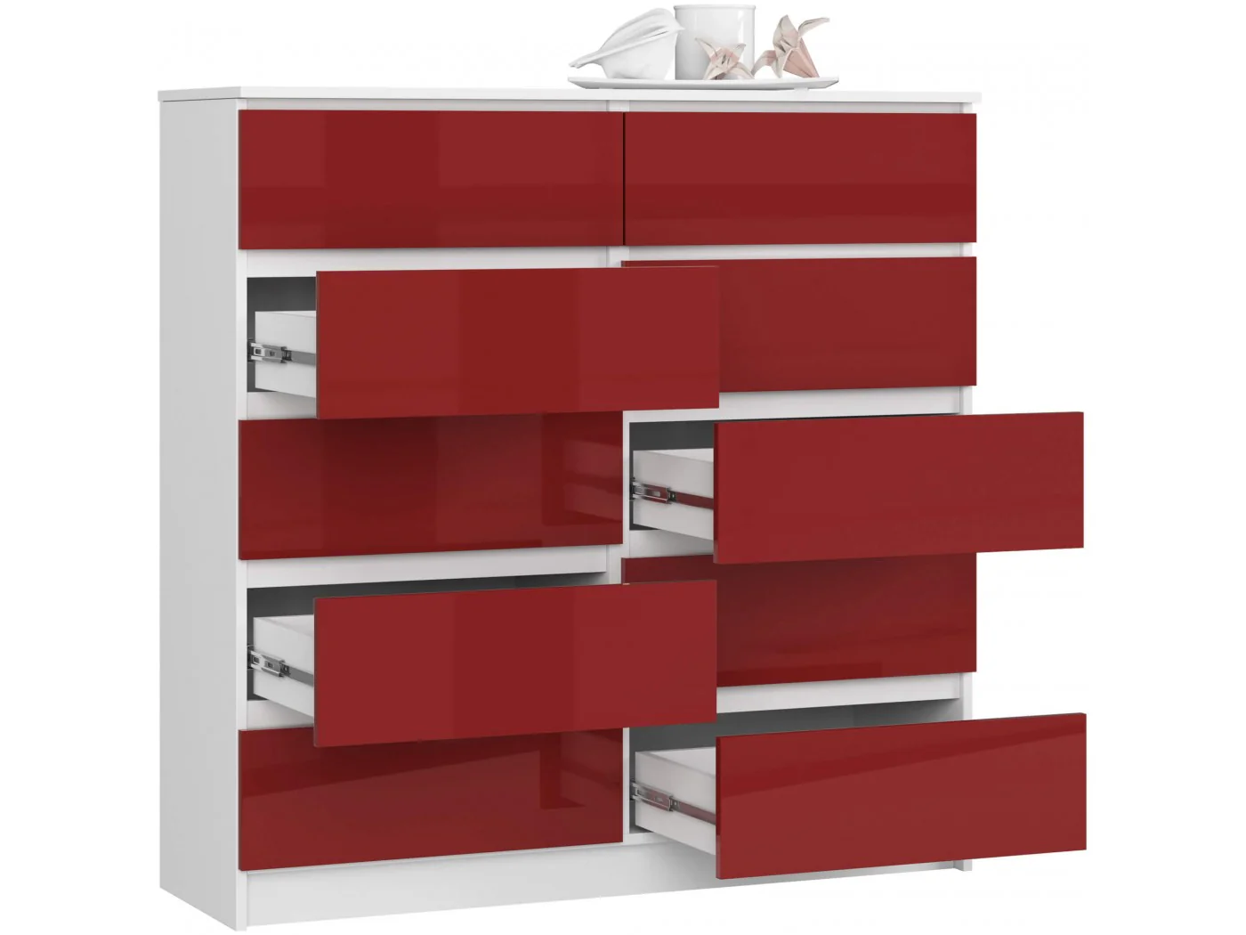 KOMODA K120 10SZ CLP PK CZERWONY POŁYSK KOMODA K120 10SZ CLP PK CZERWONY POŁYSK