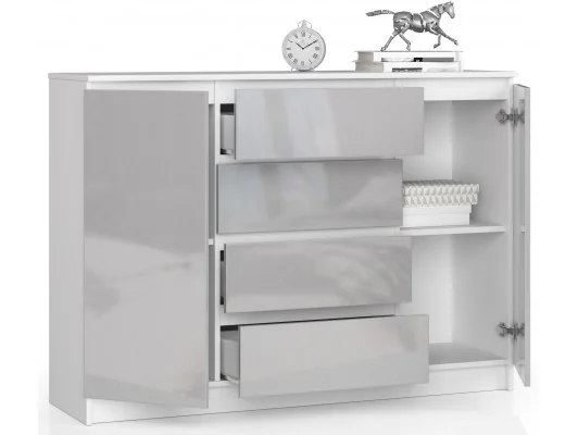 Zobacz KOMODA K140 2D 4SZ CLP METALIK POŁYSK KOMODA K140 2D 4SZ CLP METALIK POŁYSK