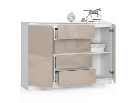 Zobacz KOMODA K140 2D 4SZ CLP CAPPUCCINO POŁYSK KOMODA K140 2D 4SZ CLP CAPPUCCINO POŁYSK