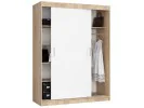 SZAFA PRZESUWNA 150 cm CLP MONO SONOMA/BIAŁA