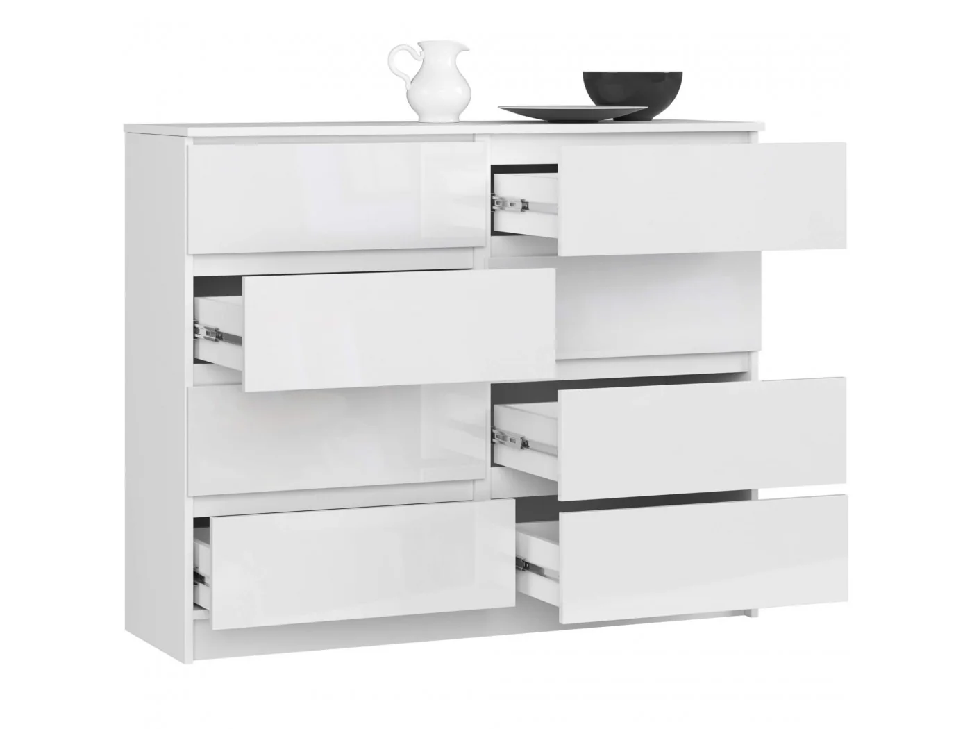 KOMODA K120 8SZ PK BIAŁA POŁYSK KOMODA K120 8SZ PK BIAŁA POŁYSK
