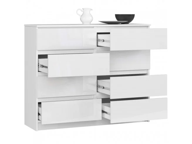 KOMODA K120 8SZ PK BIAŁA POŁYSK