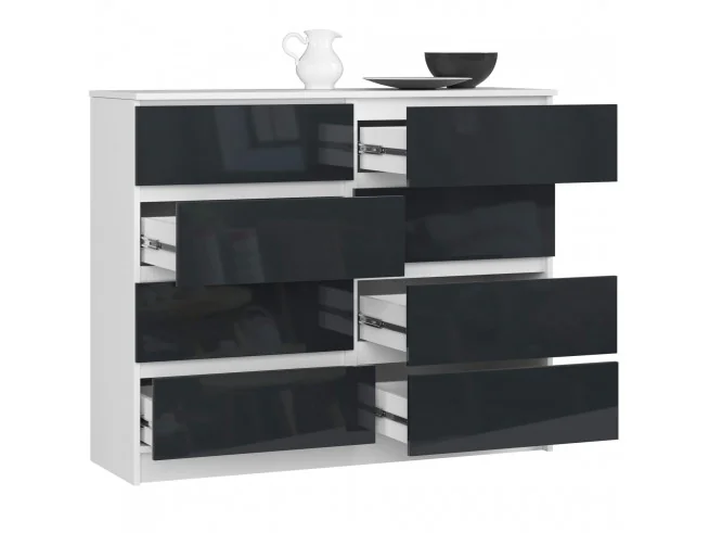 KOMODA K120 8SZ PK GRAFIT POŁYSK