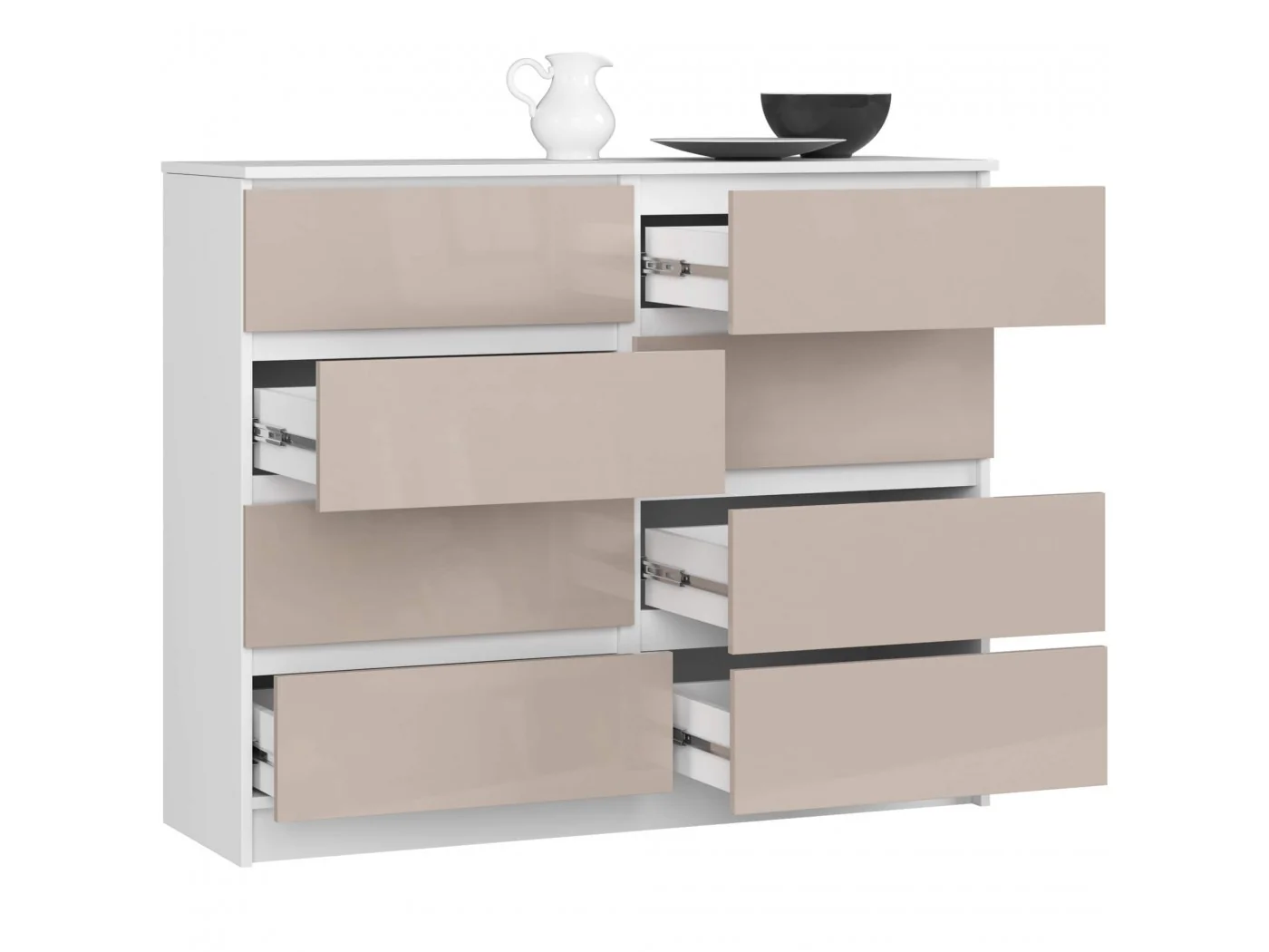 KOMODA K120 8SZ PK CAPUCCINO POŁYSK KOMODA K120 8SZ PK CAPUCCINO POŁYSK