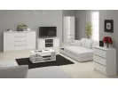 SZAFA STAR S 60 cm 2 DRZWI 2 SZUFLADY PK BIAŁA / BIAŁY POŁYSK