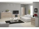 SZAFA STAR S 60 cm 2 DRZWI 2 SZUFLADY PK BIAŁA / CAPPUCCINO POŁYSK