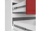 SZAFA STAR S 60 cm 2 DRZWI 2 SZUFLADY PK BIAŁA / CZERWONY POŁYSK