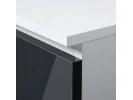 SZAFA STAR S 60 cm 2 DRZWI 2 SZUFLADY PK BIAŁA / GRAFIT POŁYSK