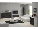 SZAFA STAR S 60 cm 2 DRZWI 2 SZUFLADY PK BIAŁA / GRAFIT POŁYSK