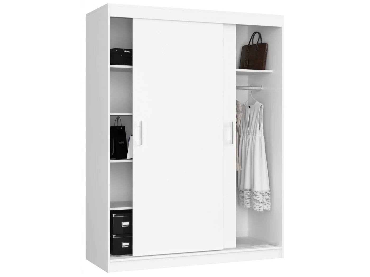 SZAFA PRZESUWNA 150 cm CLP MONO BIAŁA SZAFA PRZESUWNA 150 cm CLP MONO BIAŁA