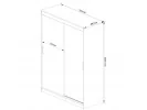 SZAFA PRZESUWNA 150 cm CLP MONO DĄB SONOMA