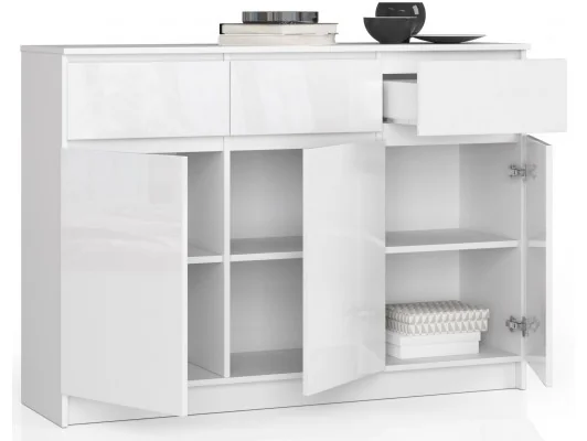KOMODA K140 3D 3SZ CLP BIAŁY POŁYSK