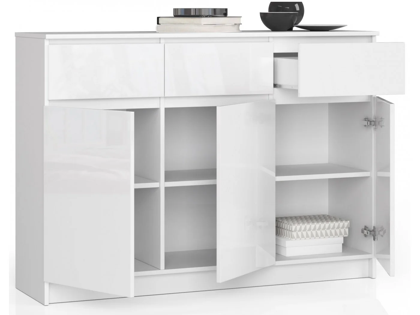 KOMODA K140 3D 3SZ CLP BIAŁY POŁYSK KOMODA K140 3D 3SZ CLP BIAŁY POŁYSK