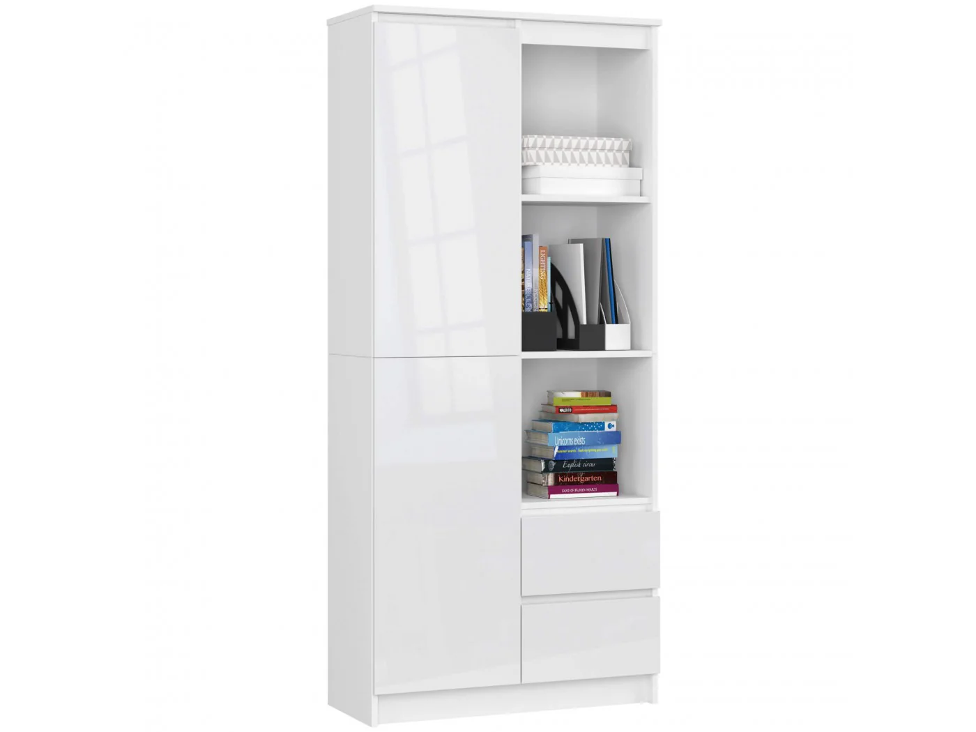 REGAŁ BIUROWY R 80 cm CLP R11 PK BIAŁY / BIAŁY POŁYSK REGAŁ BIUROWY R 80 cm CLP R11 PK BIAŁY / BIAŁY POŁYSK