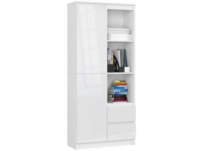 REGAŁ BIUROWY R 80 cm CLP R11 PK BIAŁY / BIAŁY POŁYSK