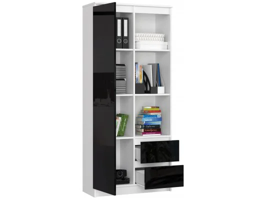 Zobacz REGAŁ BIUROWY R 80 cm CLP R11 BIAŁY / CZARNY POŁYSK REGAŁ BIUROWY R 80 cm CLP R11 BIAŁY / CZARNY POŁYSK