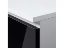 REGAŁ BIUROWY R 80 cm CLP R11 BIAŁY / CZARNY POŁYSK