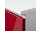 REGAŁ BIUROWY R 80 cm CLP R11 BIAŁY / CZERWONY POŁYSK