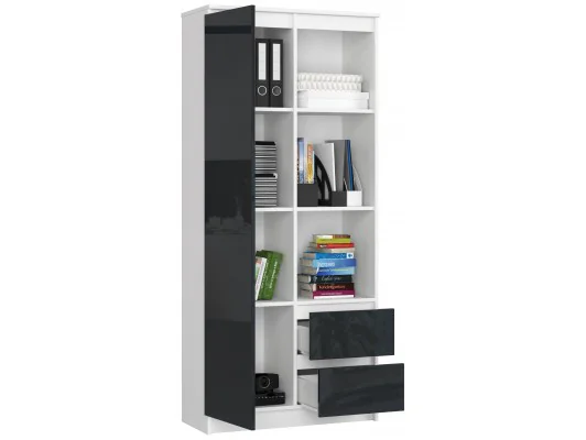 Zobacz REGAŁ BIUROWY R 80 cm CLP R11 BIAŁY / GRAFIT POŁYSK REGAŁ BIUROWY R 80 cm CLP R11 BIAŁY / GRAFIT POŁYSK