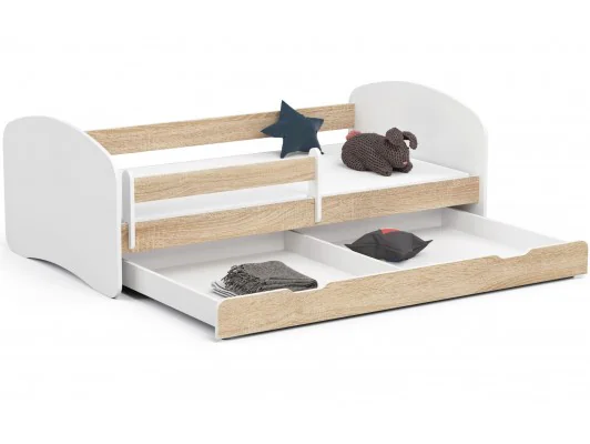 Łóżko dziecięce SMILE 180x90 Dąb Sonoma + Materac