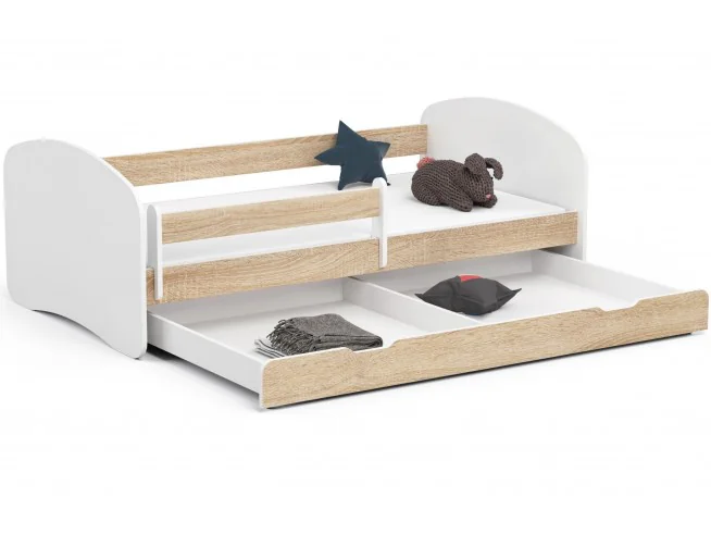 Łóżko dziecięce SMILE 180x90 Dąb Sonoma + Materac
