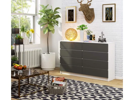 KOMODA K160 8SZ CLP PK BIAŁA / SZARY