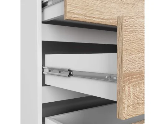 KOMODA K160 8SZ CLP PK BIAŁA / DĄB SONOMA