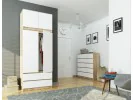 SZAFA Z NADSTAWKĄ S90 2D 2SZ CLP PK DĄB SONOMA / BIAŁA