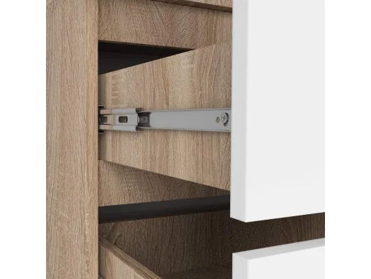 SZAFA Z NADSTAWKĄ S90 2D 2SZ CLP PK DĄB SONOMA / BIAŁA