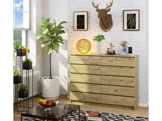 KOMODA K160 10SZ CLP PK DĄB ARTISAN