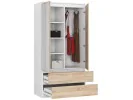 SZAFA S90 2D 2SZ 2 LUSTRO CLP PK BIAŁY / SONOMA