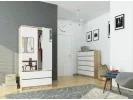 SZAFA S90 2D 2SZ 2 LUSTRO CLP PK SONOMA / BIAŁY