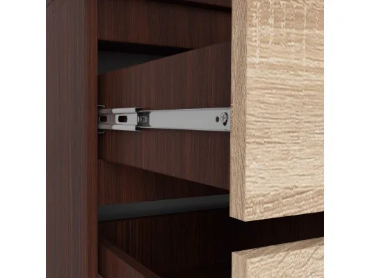 SZAFA S 90 cm 2 DRZWI 2 SZUFLADY 2 LUSTRA PK WENGE / SONOMA